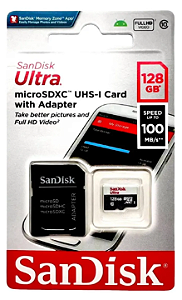 Cartão Micro SD 128GB Classe 10 Sandisk