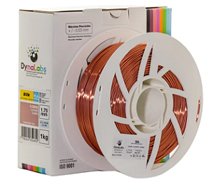 Filamento PLA Silk 1.75mm Cobre 1Kg DynaLabs