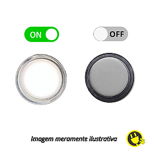 Sinaleiro Indicador C/ Led 220V - AD16-16C - Branco 16mm