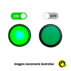 Sinaleiro Indicador C/ Led 220V - AD16-16C - Verde 16mm