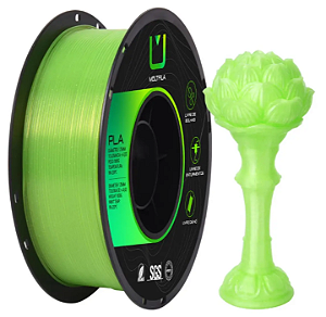 Filamento PLA Translucido 1,75mm 1Kg Verde Limão MULTIFILA