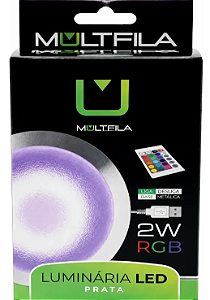 Luminária Liga/Desliga RGB 2W Branca