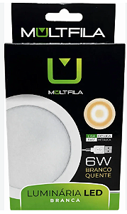 Luminária LED 6W Branco Quente