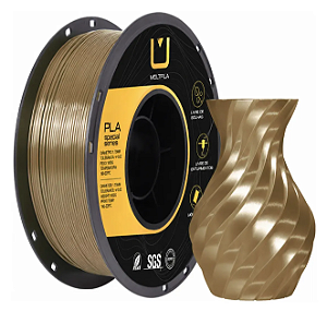 Filamento PLA Metal 1,75mm 1kg Ouro Imperial MULTFILA
