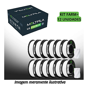 Filamento PLA Box 12 Branco Kit Farm MULTFILA