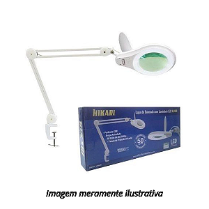 Lupa de Bancada com Luminária LED HL-400 5D Hikari