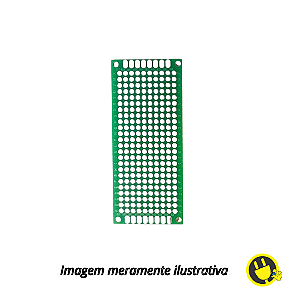 Placa Fenolite Perfurada Ilhada Fibra de Vidro Dupla Face - 3x7 cm