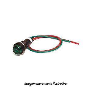 Sinalizador Olho de Boi Verde XD8-2 com Fio