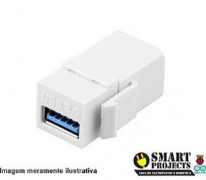 Keystone USB 3.0 Branco Fêmea Fêmea