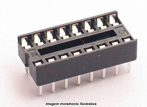 Soquete para Circuito Integrado 16 Pinos Estreito Estampado