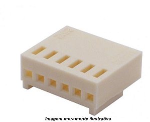 Alojamento para Conector KK 6 Vias 2,5mm