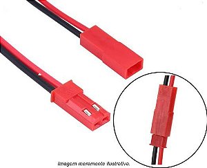 Par Macho e Fêmea de Plug Conector JST 2 Pinos