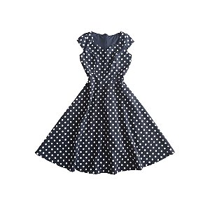 Vestido Gode Poá Preto