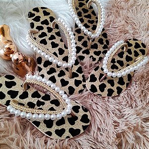 Havaianas coração perolado