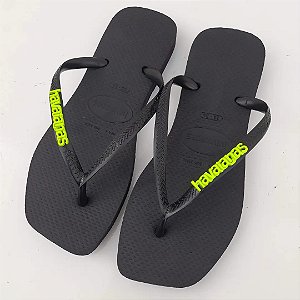 Havaianas plaquinha verde neon