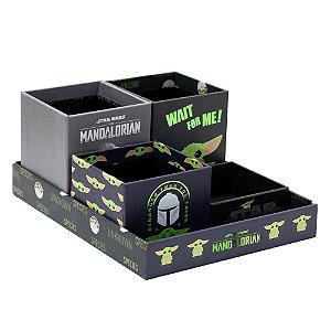 KIT ORGANIZADOR DE MESA STAR WARS MANDALORIAN 5 PEÇAS