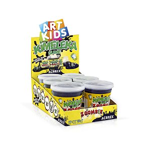 KIMELEKA SLIME ZOOMBIE CAIXA COM 6 POTES DE 180G CADA