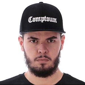 Boné Chronic Comptown Aba Reta Preto Compton Original Marginal