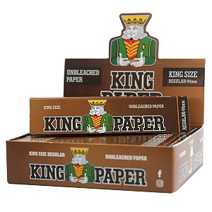 Caixa de Seda King Paper Brown King Size 20 Livretos Unbleachead