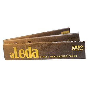 Seda aLeda Ouro King Size Slim 33 Folhas - 3 Livretos