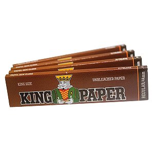 Seda King Paper Brown King Size Regular 33 Folhas - 4 Livretos