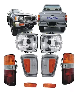 Kit Farol E Lanterna Hilux Pickup 4x4 93 94 95 96 Até 2001