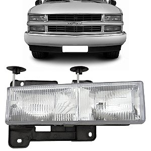 Farol Principal Cromado Chevrolet Silverado 1997 a 2004