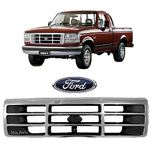 Grade Dianteira Cromada com Emblema Ford F1000 e F4000 1996 a 1998