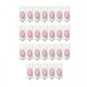 Word Punch Board - Kit Furador de Alfabeto Minúsculo Rosa - WER (661437)