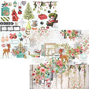 Bloco Papéis Scrapbook Coleção Noel - Carina Sartor