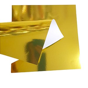 Papel Laminado Dourado - Pct 20 Fls 30x30 Metallik