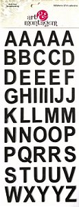 Adesivo Alfabeto em EVA Art e Montagem Preto EVA018-4