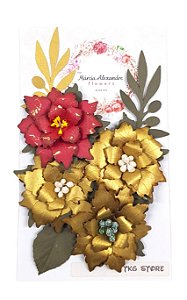 Flores de Papel Artesanal e Perfumadas Márcia Alexandre Bolo de Nozes 0740