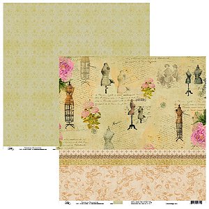 Folha Scrapbook Costura Vintage 9202 OK Scrapbook