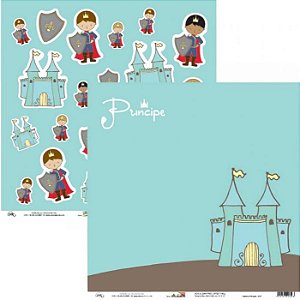 Folha Scrapbook Castelo e Principes 9107 OK Scrapbook