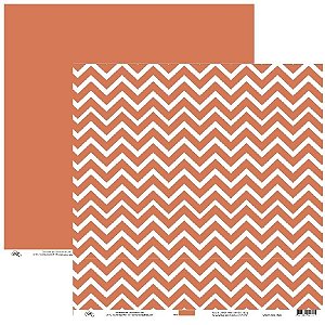 Folha Scrapbook Chevron Tijolo 9523 OK Scrapbook