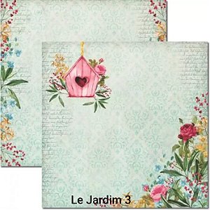 Folha Scrapbook Le Jardin 3 SC460 Arte Fácil