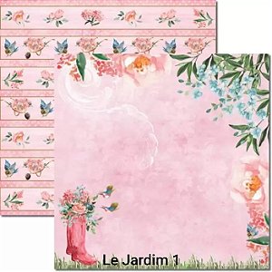 Folha Scrapbook Le Jardin 1 SC458 Arte Fácil