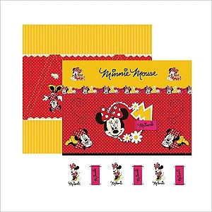 Folha Scrapbook Dupla Face Disney Toke e Crie Minnie Mouse 1 Cenário e Bandeirolas - 19296