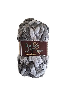 Novelo de Lã - Fio Bombom Ballet de France Mescla Cinza 0683