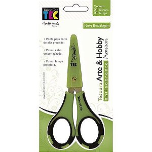 Tesoura Arte & Hobby Antiaderente Premium Toke e Crie 9741