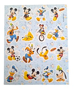 Adesivo Papel Disney Mickey Pluto Pateta Donald Atividades Grande 20x25cm Y463 FA