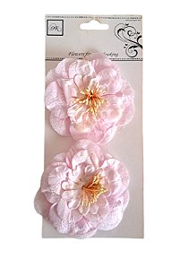 Flores de Papel Artesanal OK Scrapbook PF130342 Rosa