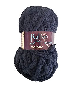 Novelo de Lã - Fio Velour Ballet de France Preto 0019