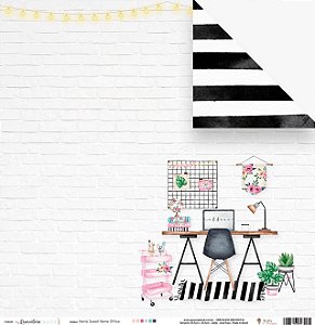 Folha Scrapbook Juju Coleção Quarentena Criativa Home Office