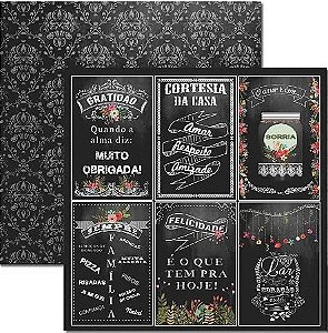 Folha Scrapbook Chalkboard SC272 Arte Fácil