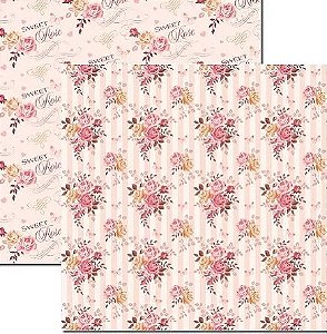 Folha Scrapbook Bouquet 3 SC313 Arte Fácil