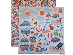 Folha Scrapbook Toke e Crie Verão Recortes 19628