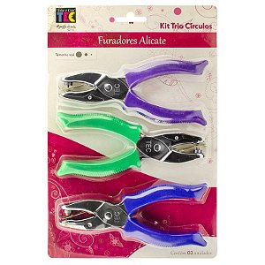 Kit Trio Furadores Alicate Círculos Toke e Crie 21956