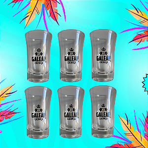Caixa com 6 copos de dose 50ml - Cachaça Galeão